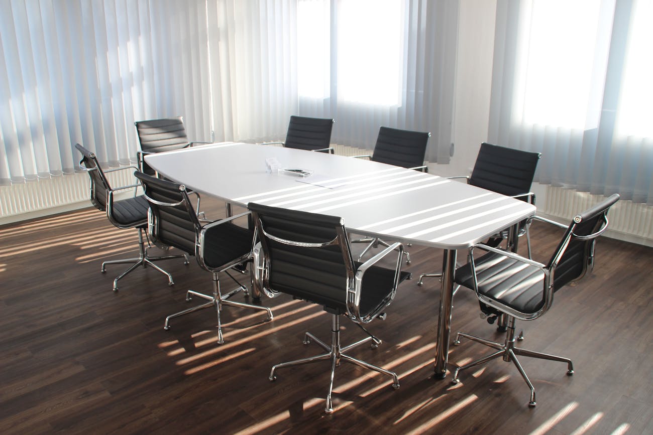 An empty boardroom at Trusafe Capital